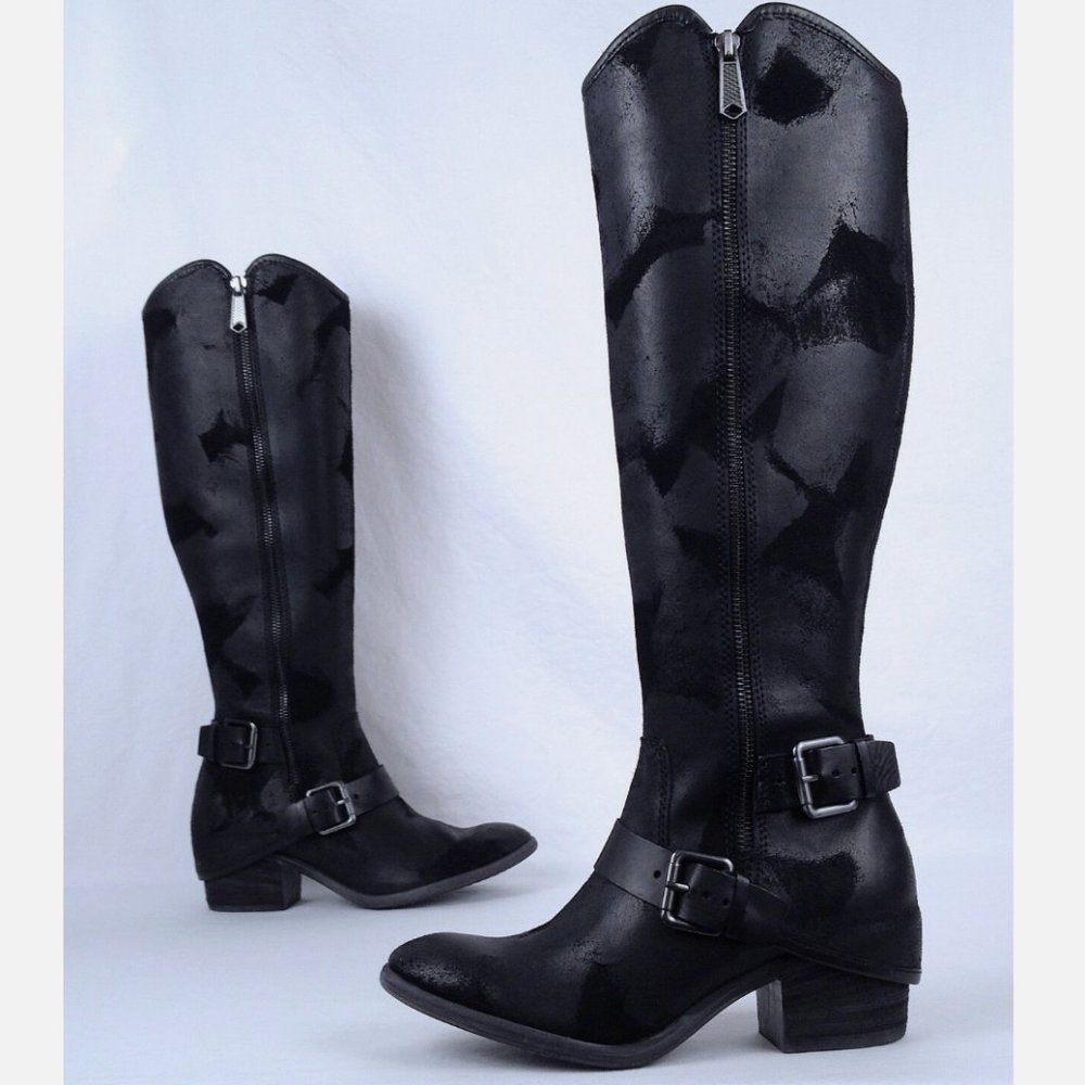 Donald J Pliner Black Suede Boots 7M